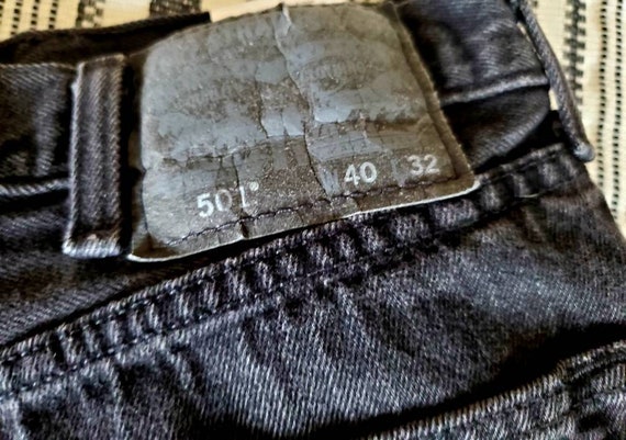 Men's Black Levis Classic 501 Button Fly Jean 40 … - image 1