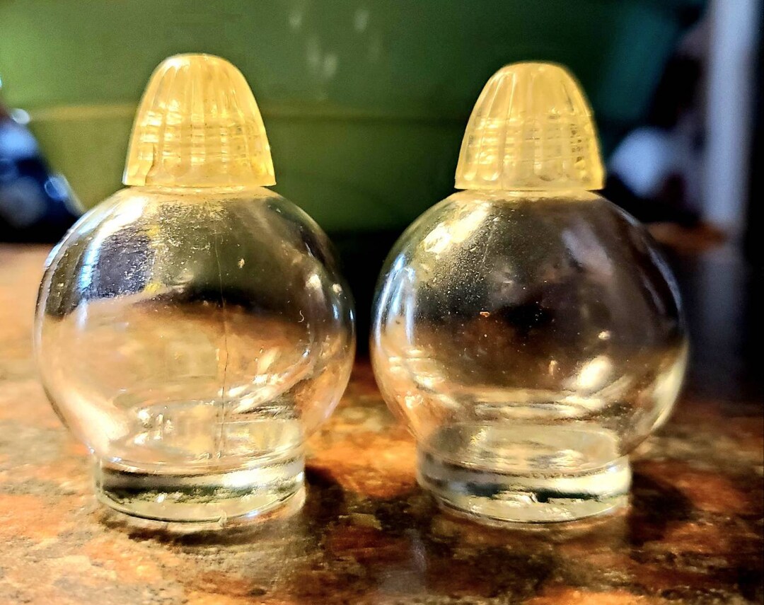 Vintage Irice NY Glass Ball Salt and Pepper Shaker Set of 2 Etsy