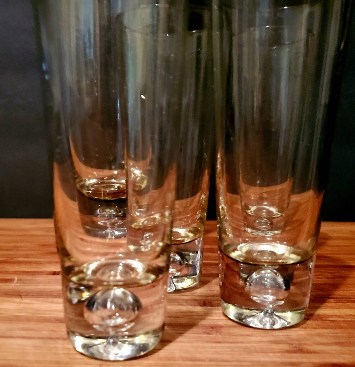 Vintage Krosno Captured Bubble Decanter with 6 Glasses Vodka Etsy