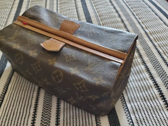 Vintage toiletry bag covered with LV monogram by Louis Vuitton, France