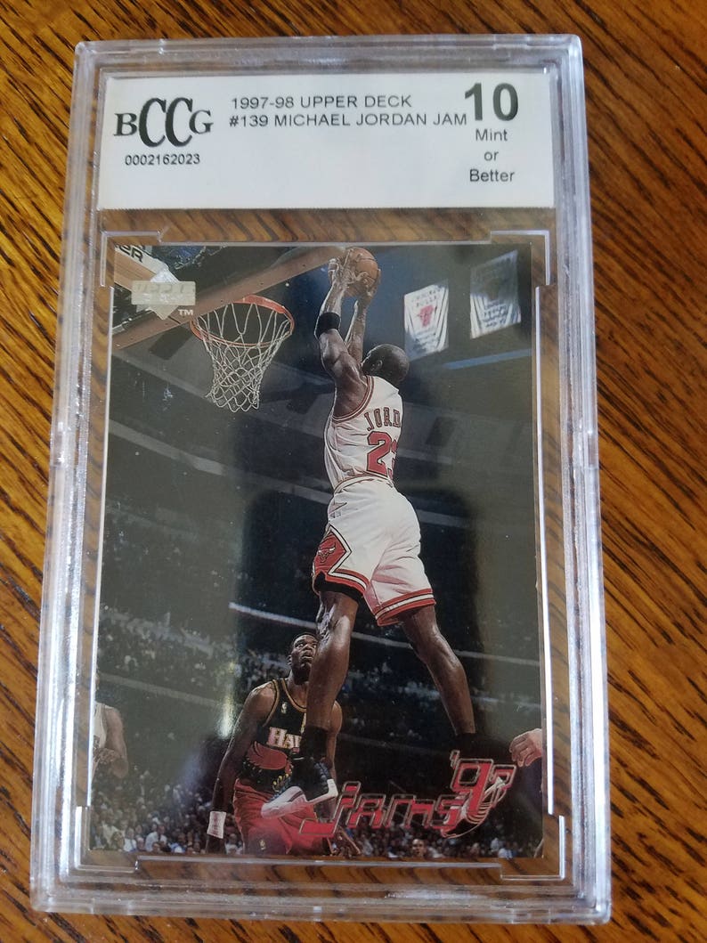 Michael Jordan Jam 139 Basketball Card Beckett Trading Cards Etsy