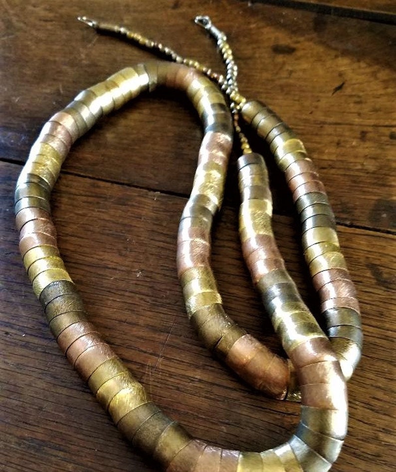 Vintage Serpentine/Snake Coil Necklace Brass/Copper Etsy