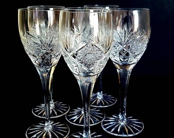 Cristal D'Arques-Durand Sarlat Wine/Water Goblets  S/6