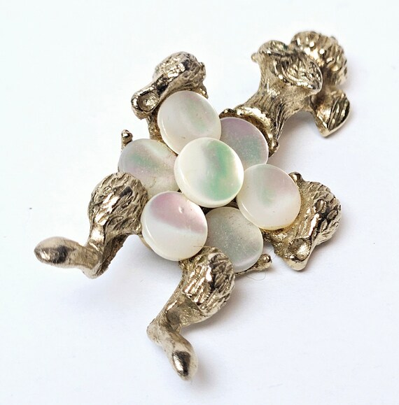 Vintage Mid Century Boucher Mother of Pearl Poodl… - image 6