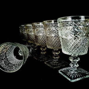 Imperial Glass Company Ohio Berry and Pearl Wine/water Goblet Circa