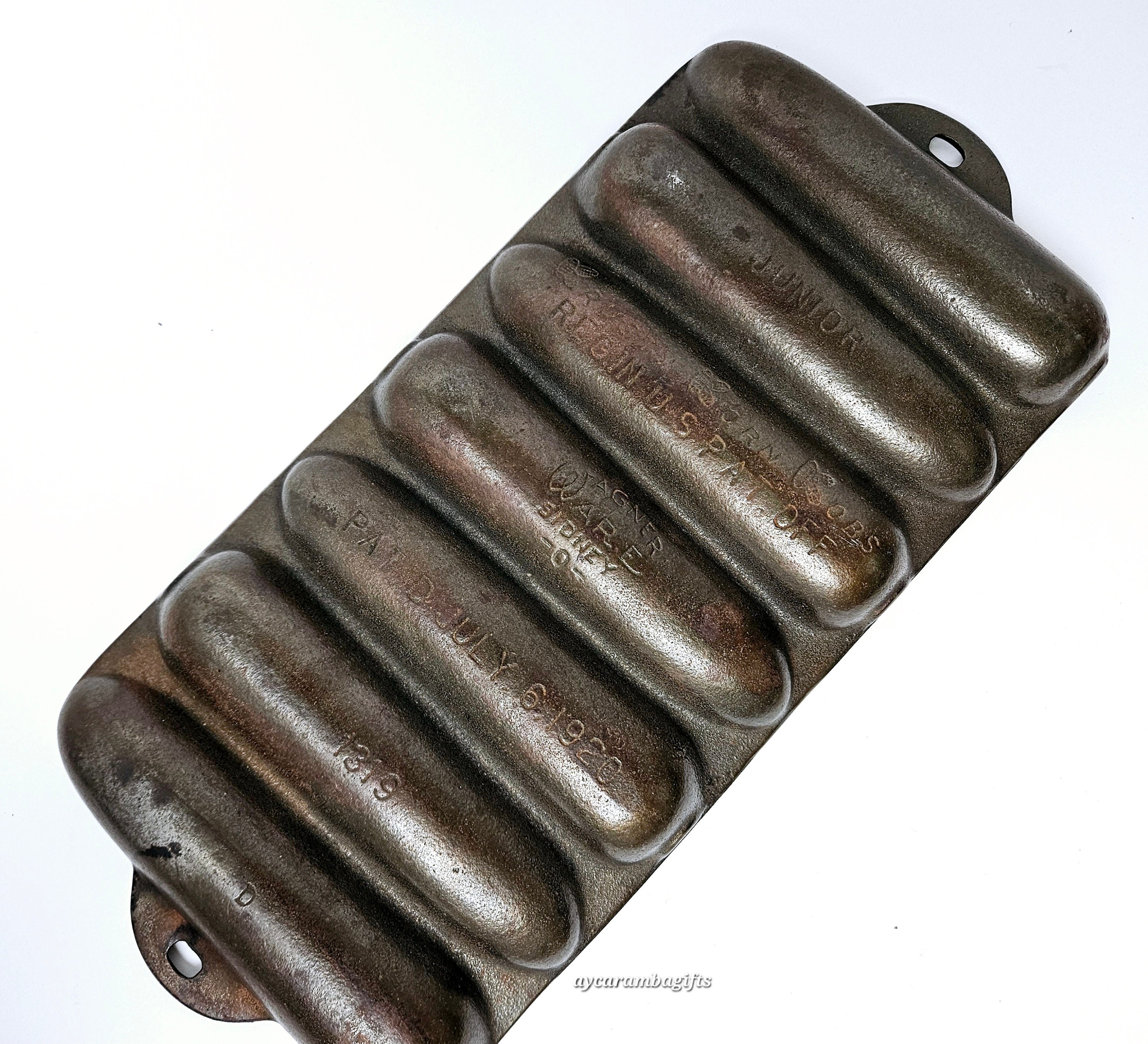 Vintage Wagner Ware Cast Iron Cornbread Mold - 7 Stick Krusty Corn