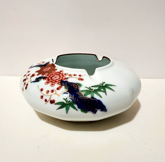 ヴィンテージ深川焼灰皿 特徴：日本の桜の鳥 桜の鳥 - Etsy 日本