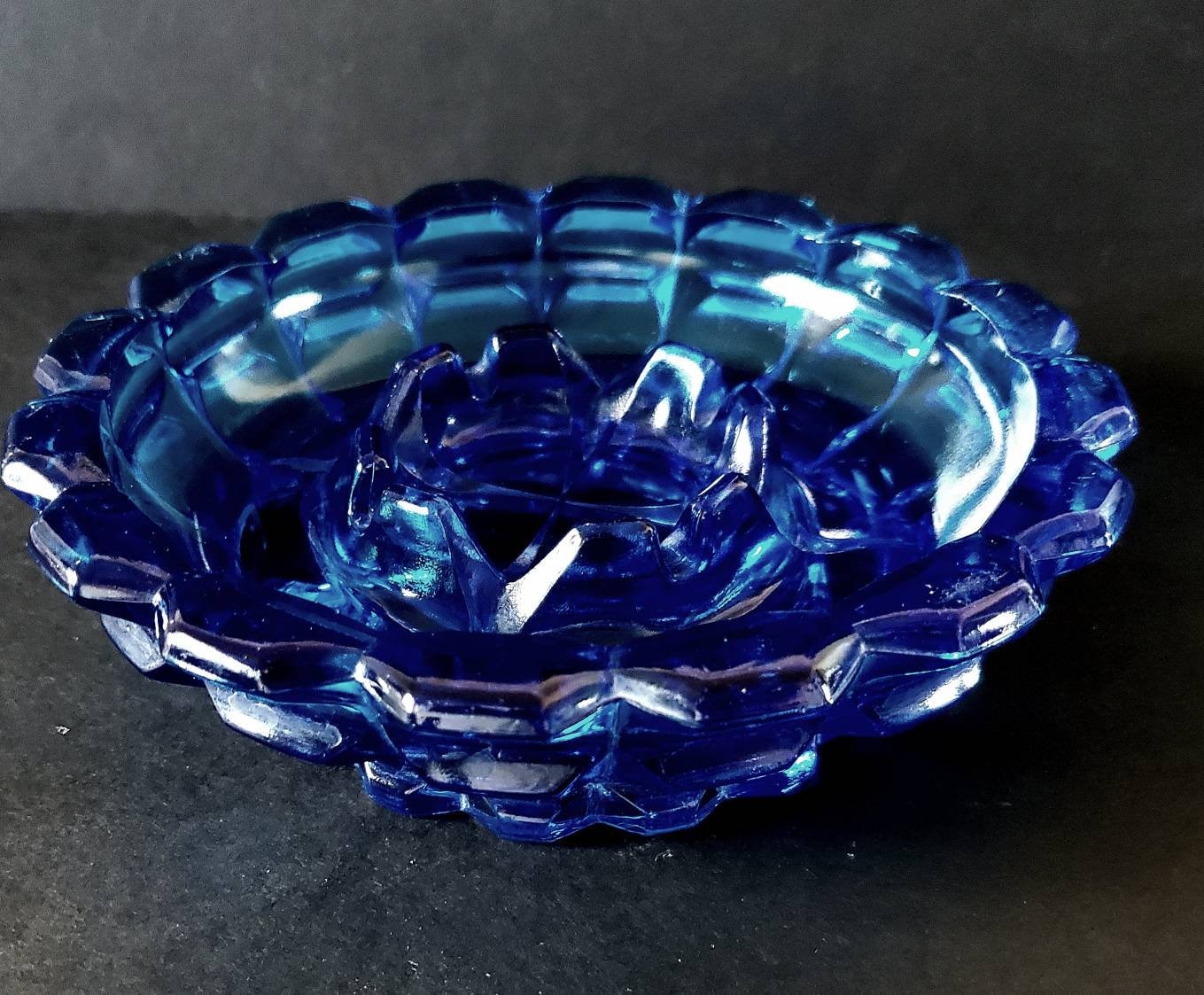 RARE Vintage Fenton Colonial Blue Art Glass 