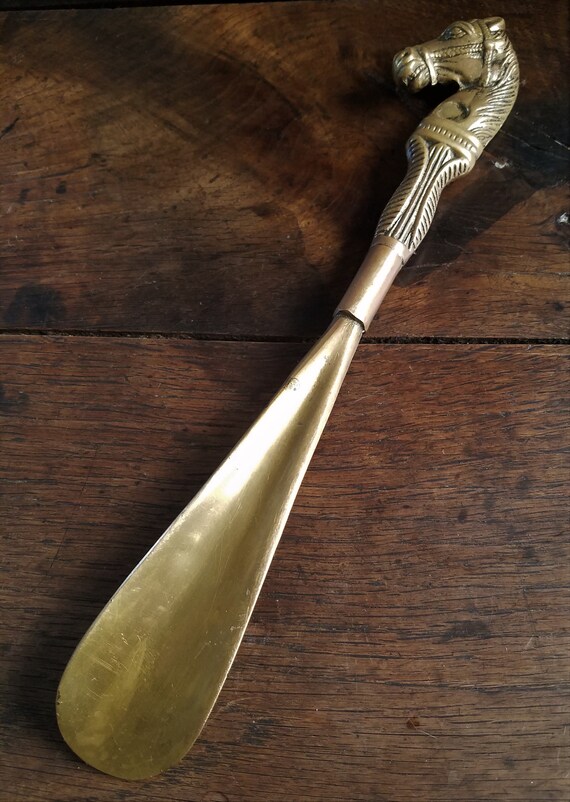 Vintage Brass Equestrian Shoe Horn