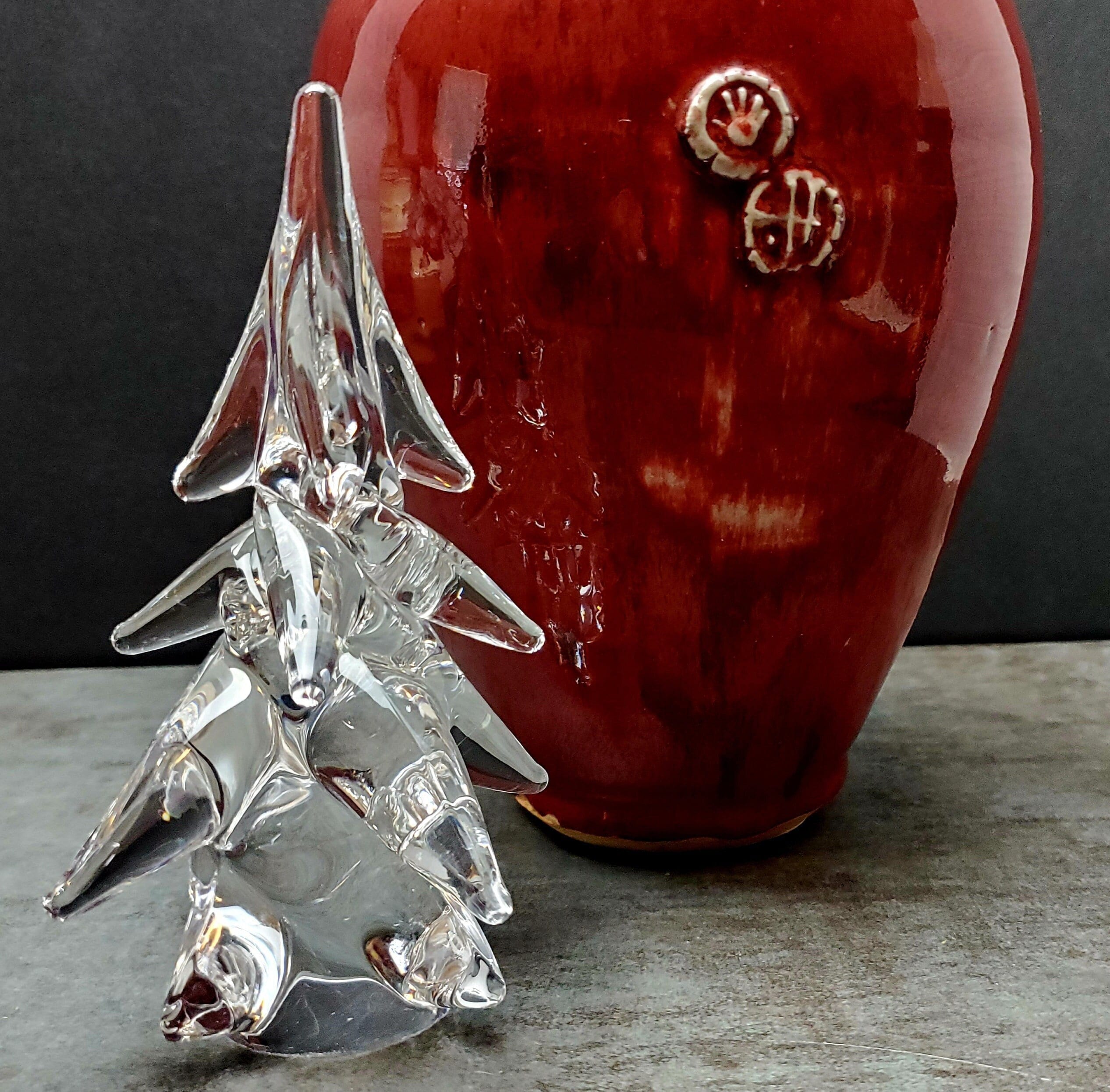 ヴィンテージ吹きガラスクリスタルアートクリスマスツリー - Etsy 日本