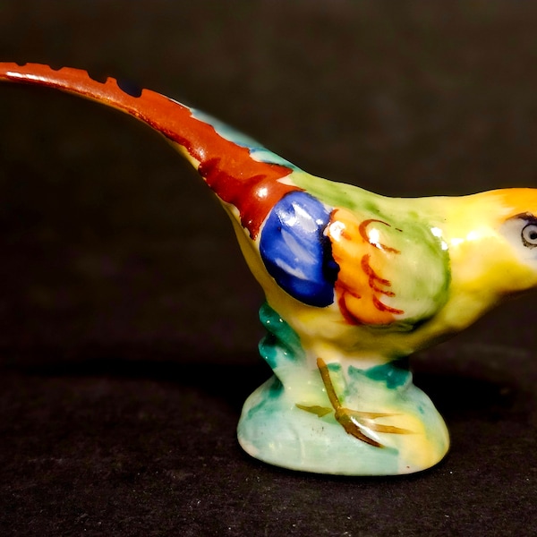 Vintage Colorful Hand Painted Miniature Ceramic Bird Figurine Made in Japan - Choose One