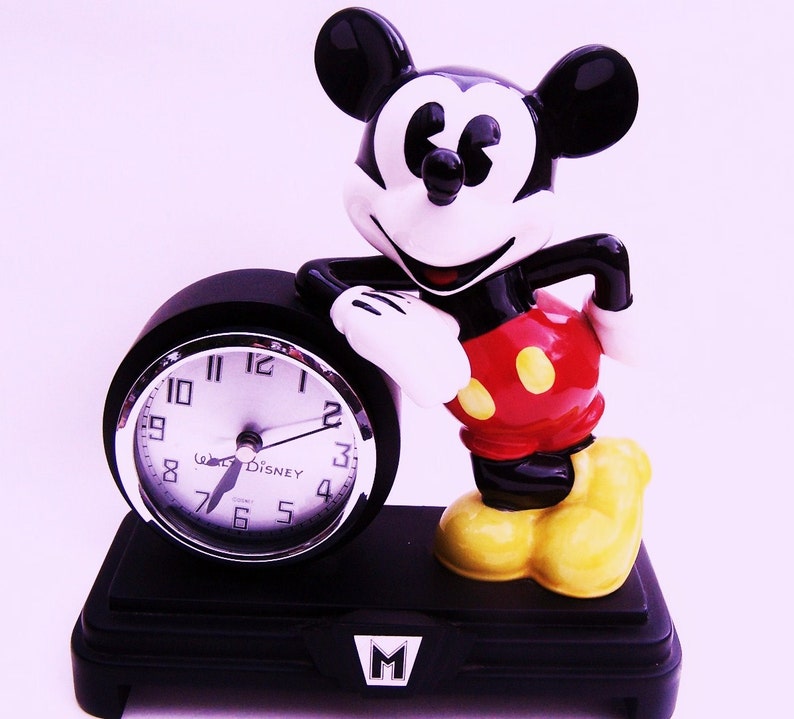 Vintage Mickey Mouse Desk Clock Etsy