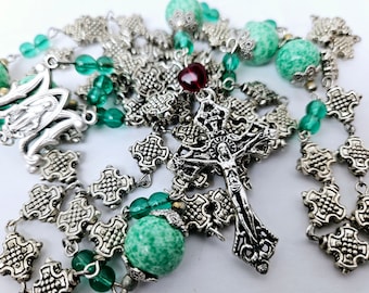 Handmade Rosary: Blessed Mary Rosary/Necklace -  Crosses