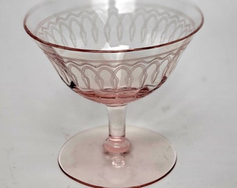 アンティークピンククリスタルニードルエッチングシャンパンカクテル