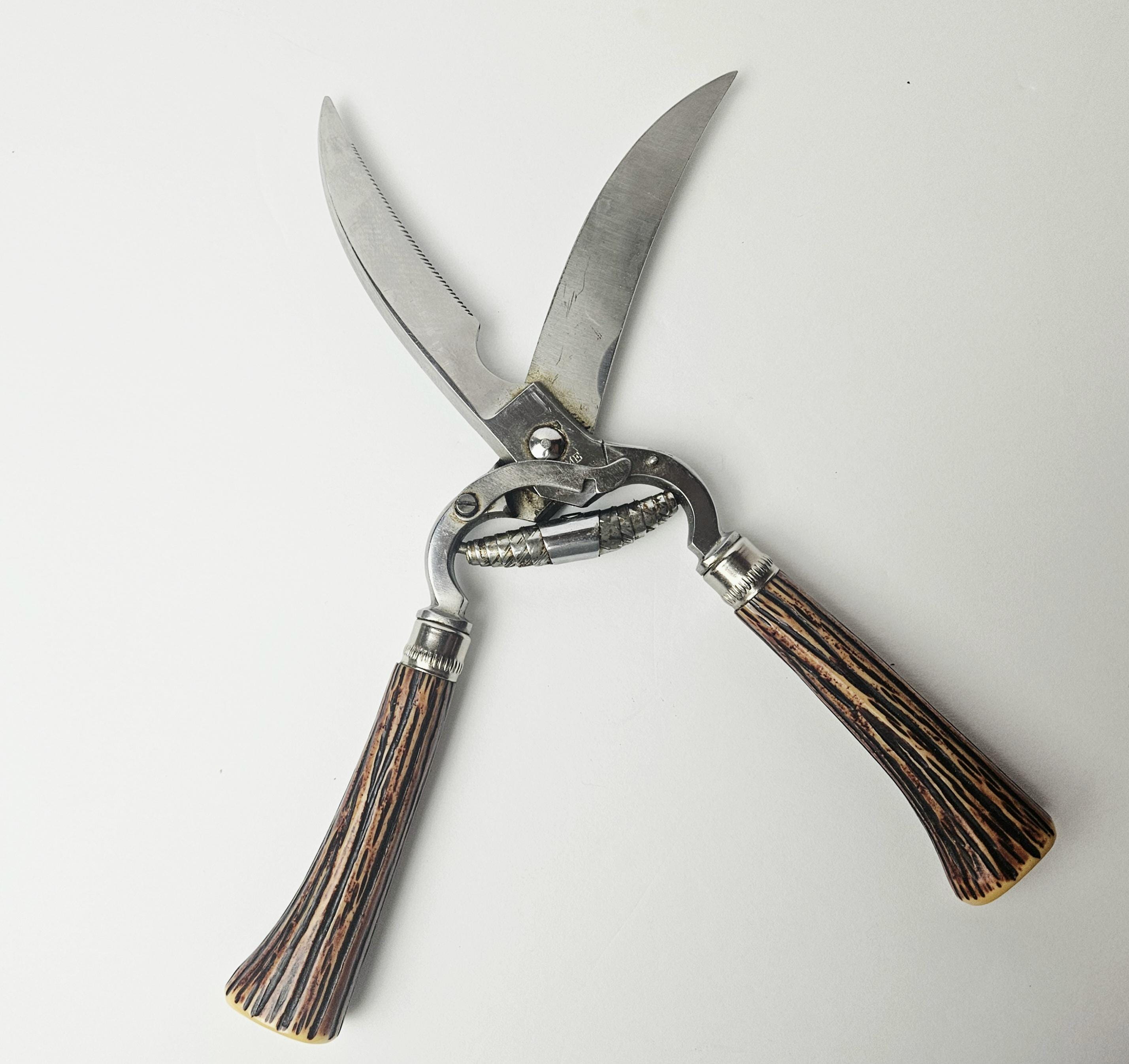 Mid Century Vintage Italian Stainless Steel Poultry Shears Rome Italy ...