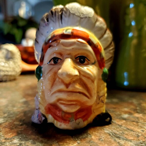 ヴィンテージ ネイティブアメリカン インディアン チーフ ソルト