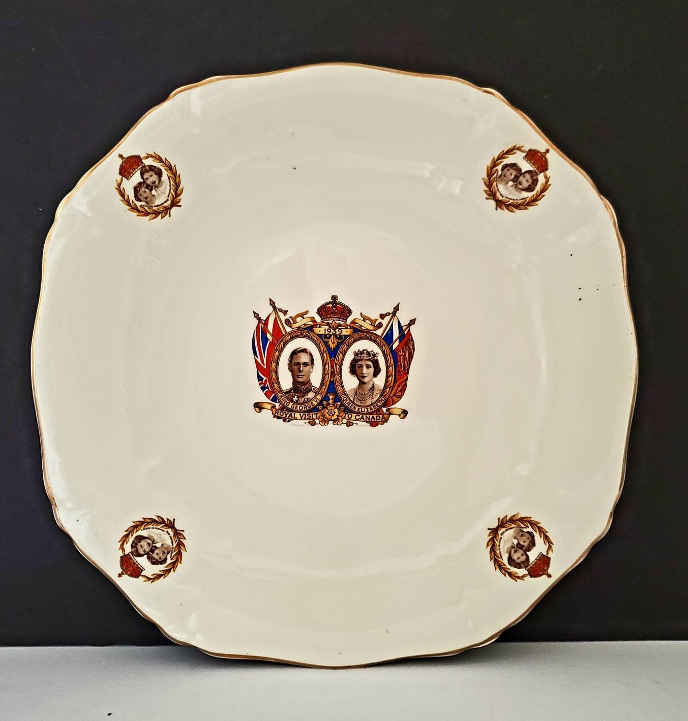 Vintage C1939 King George VI, Queen Elizabeth Royal Visit to