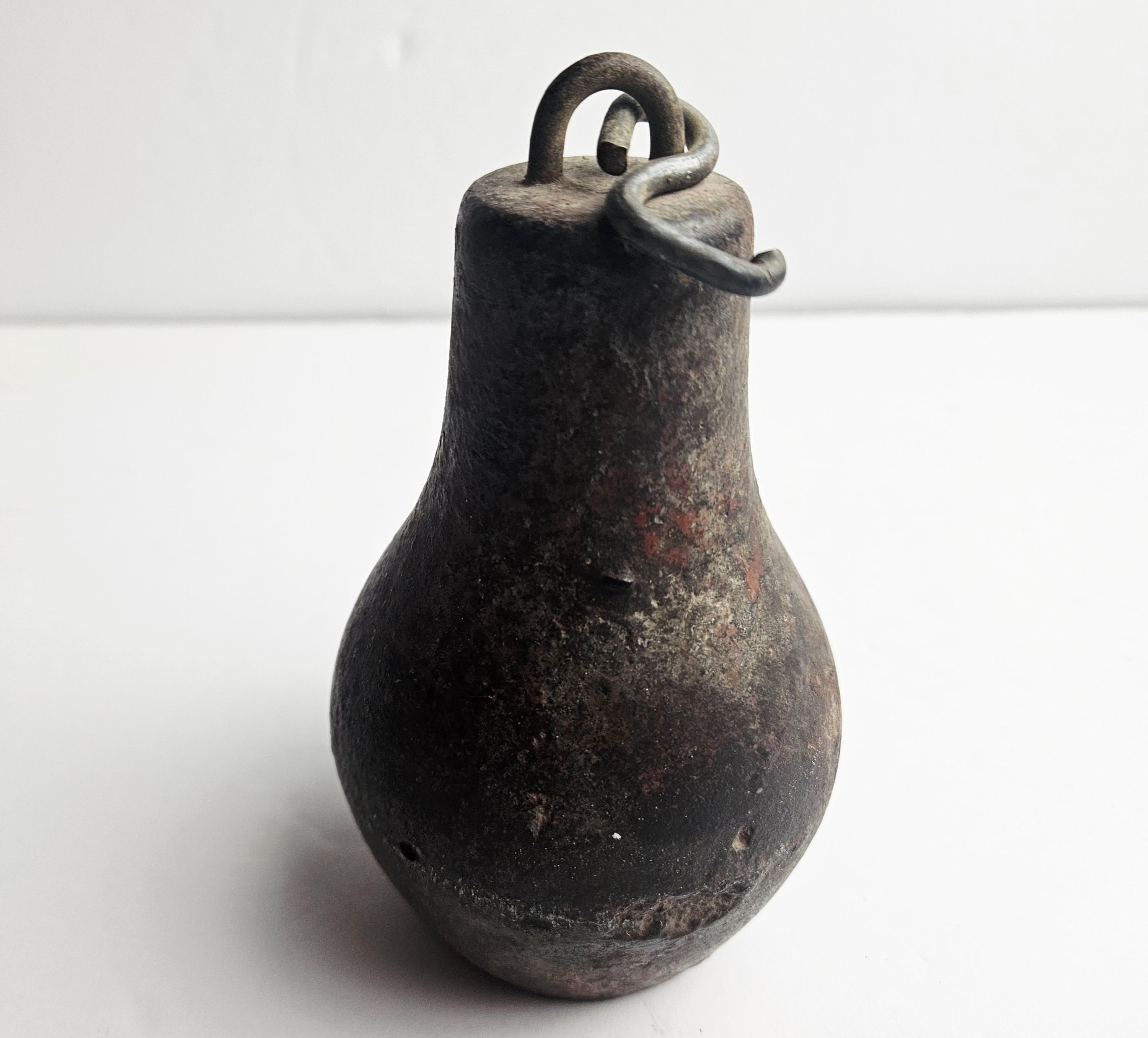 Paperweight Rustic Antique, Pear-shaped Cast Iron Plumb Bob/scale Weight Primitive Rustic ...