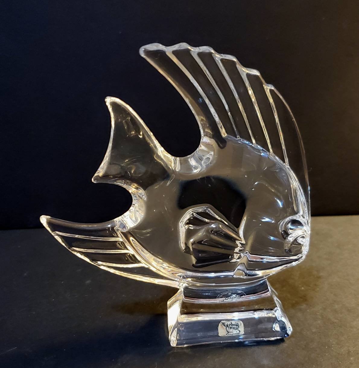 Vintage Genuine Lead Crystal Fish Figurine France Cristal Etsy