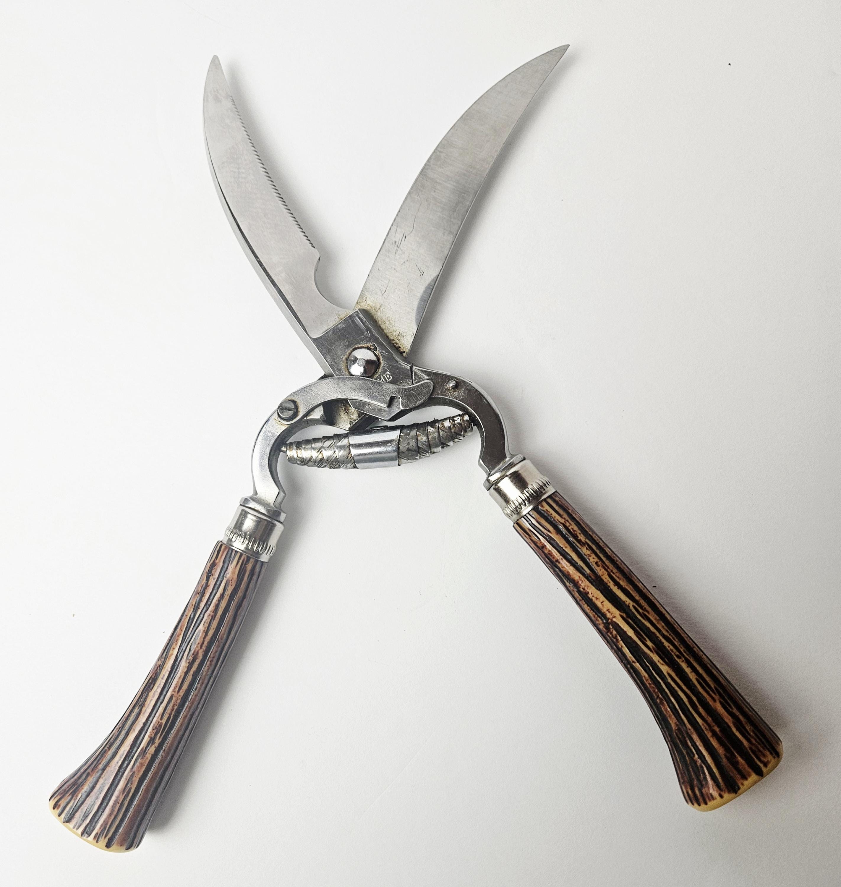 Mid Century Vintage Italian Stainless Steel Poultry Shears Rome Italy ...