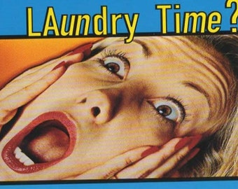 Surf Detergent "Laundry Time?" Vintage Tower Records Billboard Print Ad Postcard 4X6 "It's a dirty job, but somebody's got to do it."  3 Pk