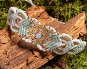 Moonstone Bracelet, Macrame Bracelet, Sacred Geometry Bracelet, Birthstone Bracelet