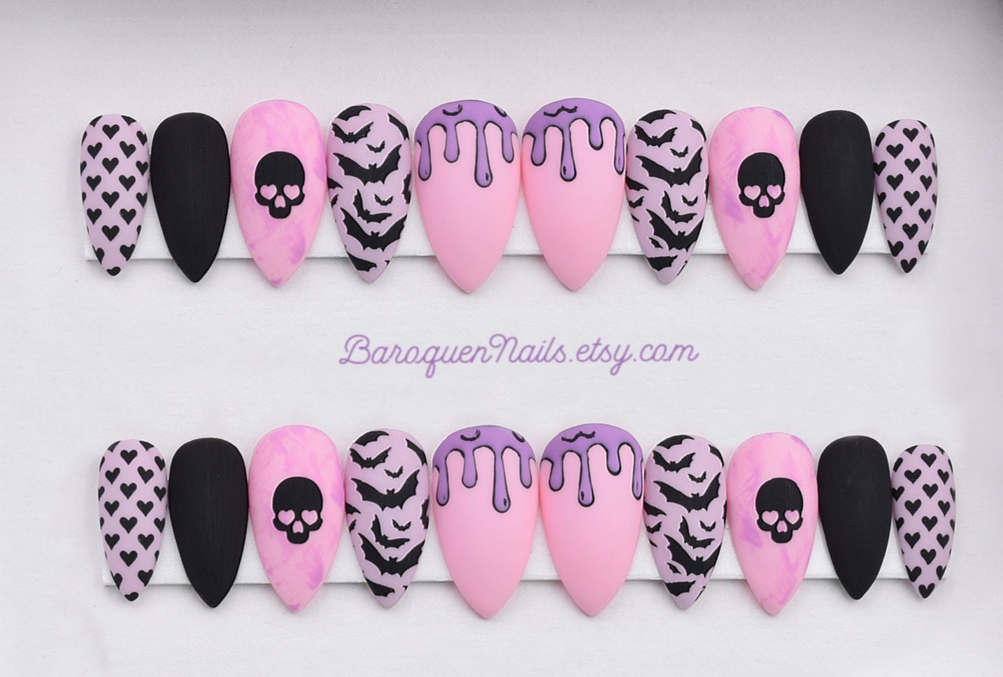 Try the Fusion of Kawaii and Goth in Nail Art for Halloween's Cutesy Look!