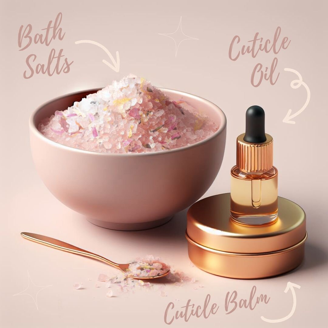 Cuticle Care Kit Healthy Nails Bundle Cuticle Oil & Hand Balm Rose Bath