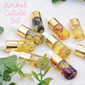 Floral Cuticle Oil: 100% Natural Vegan Nail Growth, 10ml Dropper