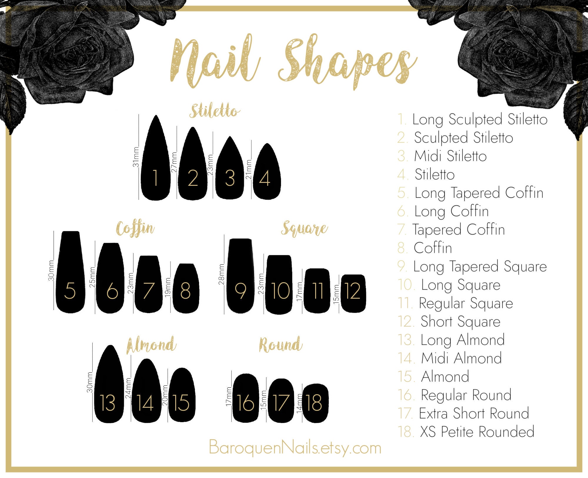 Press on Nails Sizing Sample Pack Nail Sizing Kit Full - Etsy