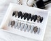 Silver Metal Drip Nails, Matte Black Press On Nails Accent Nail Art, Glue On Nails, Fake Nails, False Nails, Stiletto Nails • CAULDRON 