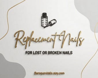 Replacement Press On Nails Solid Color or Printed Design, Extra Nails