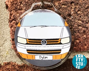 personalised campervan keyring