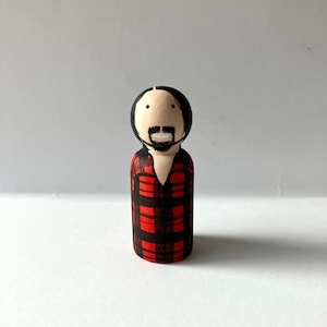 Décoration de poupée à chevilles peinte à la main Dave Grohl