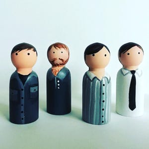 Hand Painted Joy Division Peg Doll Ornament