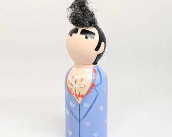 Handpainted Moz Peg Doll Ornament - The Smiths Fan Gift
