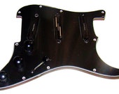 Loaded Wired Pickguard for Stratocaster, Black, Seymour Duncan Pickups