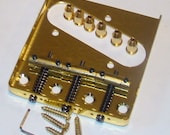 Replacement Telecaster Bridge, Gold with Three Saddles