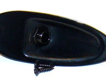 Replacement Jack Plates for Fender Stratocaster. Black, Chrome, or Gold - Fitted Output Jack