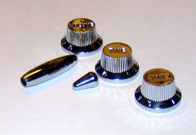 Set of Replacement Knobs for Fender Stratocaster, One Volume & Two Tone