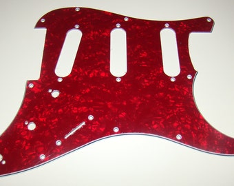 Red Pearl Replacement Stratocaster Pickguard For Three Single Coil Pickups