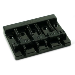 Kluson High Mass Bass Bridge, Zinc, With Brass Saddles - Black, Chrome or Gold Finish - For Four or Five String Bass
