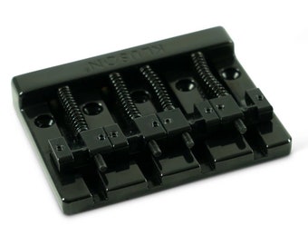 Kluson High Mass Bass Bridge, Zinc, With Brass Saddles - Black, Chrome or Gold Finish - For Four or Five String Bass