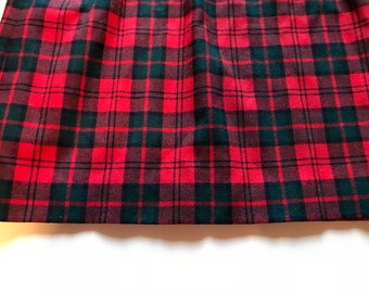 Geruite Pendleton-rok - heerlijk! - Vintage Schotse wollen stof - Pendleton gemaakt in de VS - Preppy Classic - Rood Zwart Groen - M