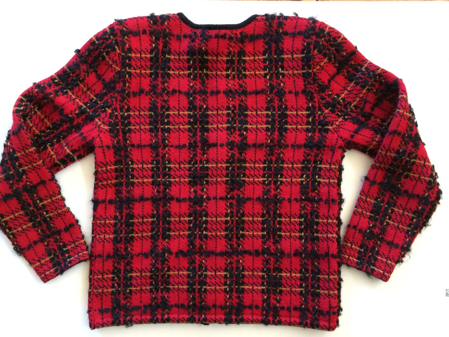 Tartan Plaid Sweater Vintage Susan Bristol Iconic | Etsy