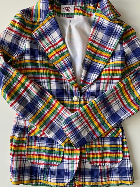 Woman's Plaid Jacket in Madras Check - Great Prep… - image 2