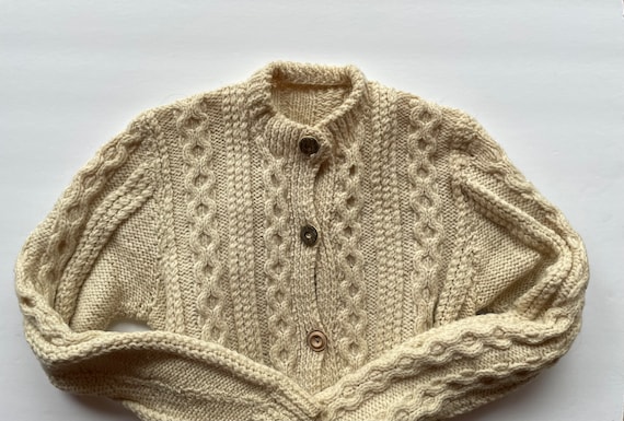 Irish Fisherman Sweater - Stunning Vintage Cardig… - image 2