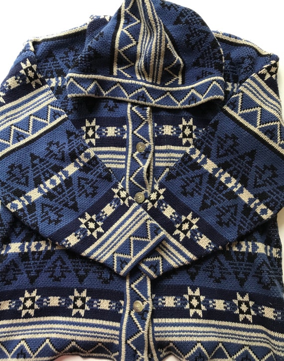Southwestern Aztec Sweater - Blue and White! - Ho… - image 2