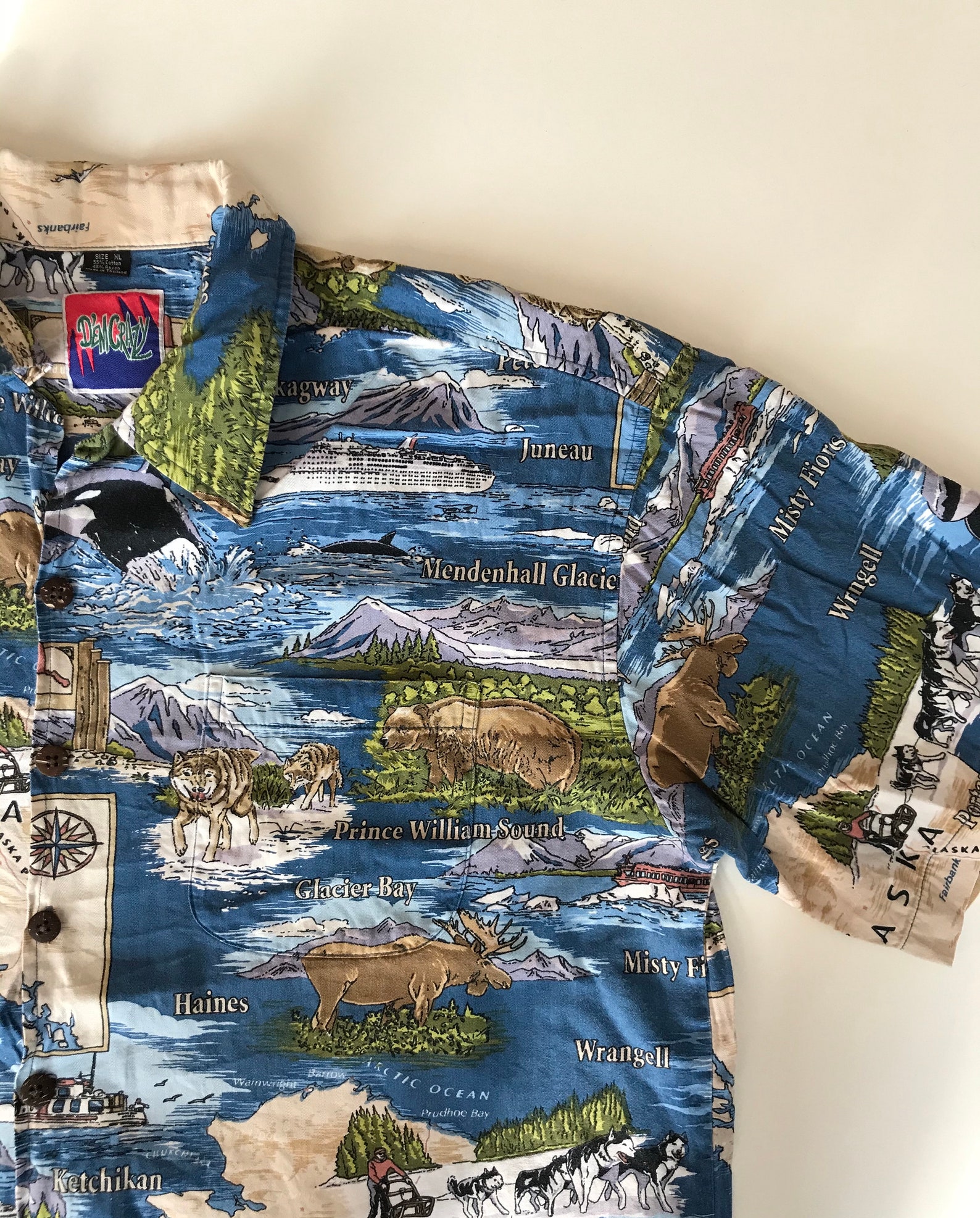 Alaska Map Shirt LOVE This Cool Colors & Fantastic Motifs Etsy