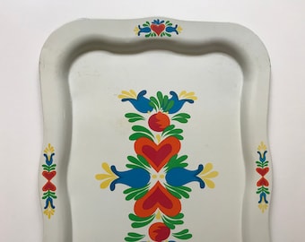Pennsylvania Dutch Tray - Love! - Enchanting Heart and Floral Design - 2 Available! - Alpine Cottage Farmhouse Wedding